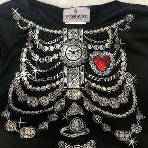 In Character Sparkly Skeleton Dress/Tunic Costume, Size 12